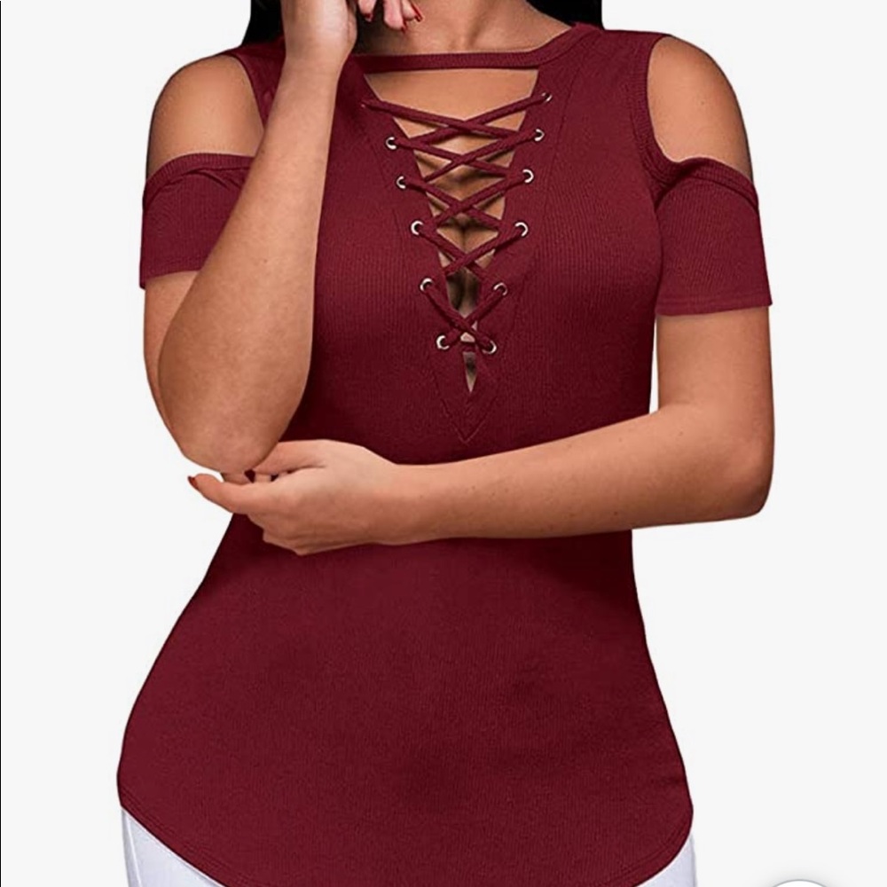 XL Deep Vee Ribbed Shirt